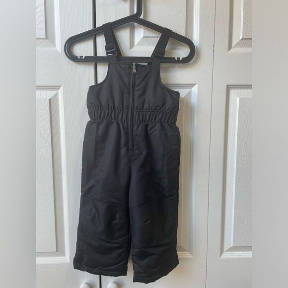 Black Kids Snow Bib Overalls - Picture 1 of 6